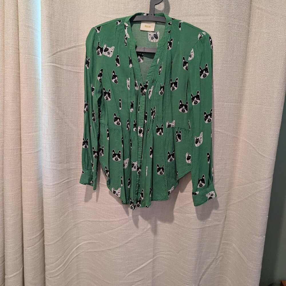 Maeve Green frenchie blouse size 4
